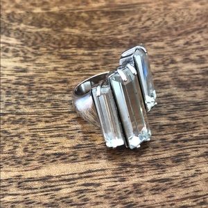 Tri-Stone Silver Ring